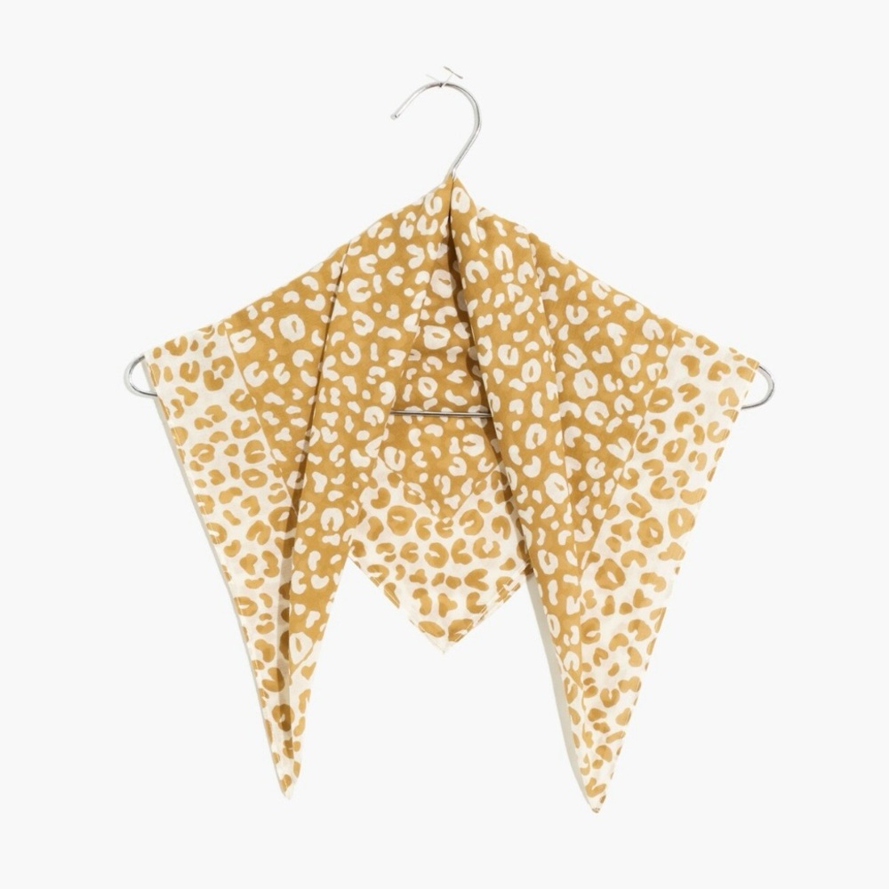 Madewell Organic Cotton Bandana in Toffee: Leopard Luxe